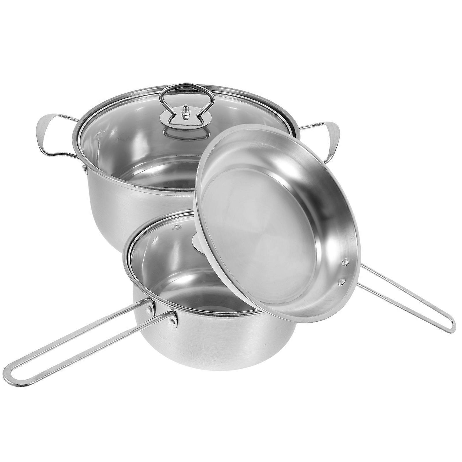 Stainless Steel Cookware Set with Milk Pot for Kitchen 1Set