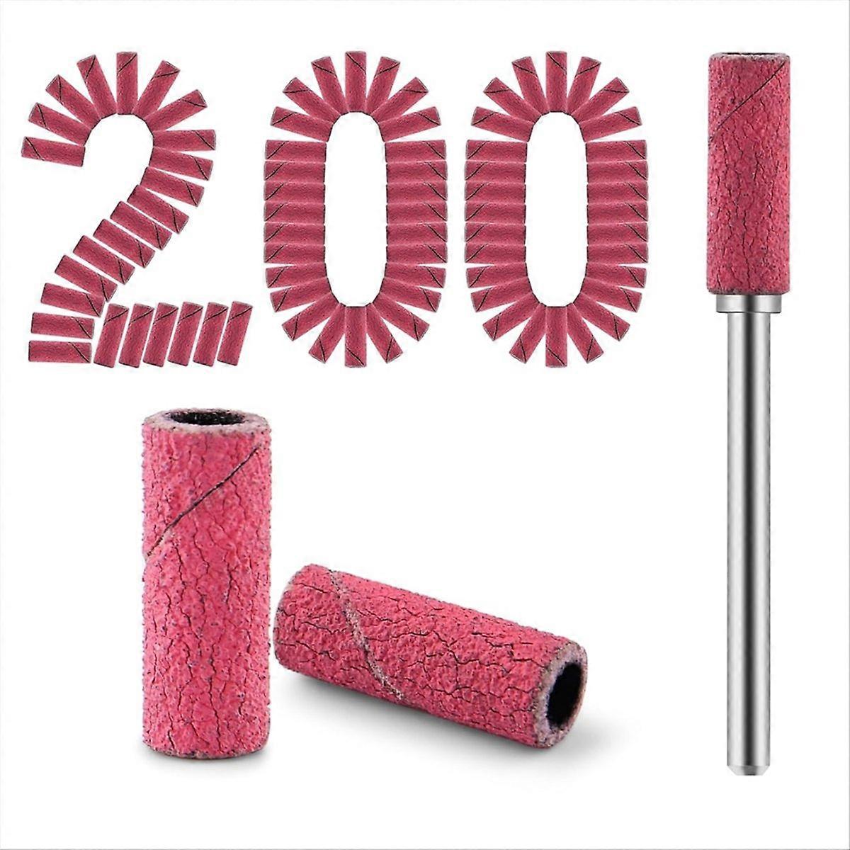 200 Pcs Nail Drill Bits Small Sanding Bands