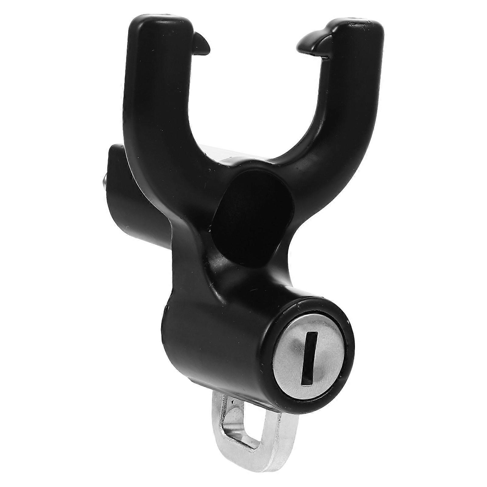 Motorcycle Lock for Anti Theft with Handlebar Lock Function 1Set Black
