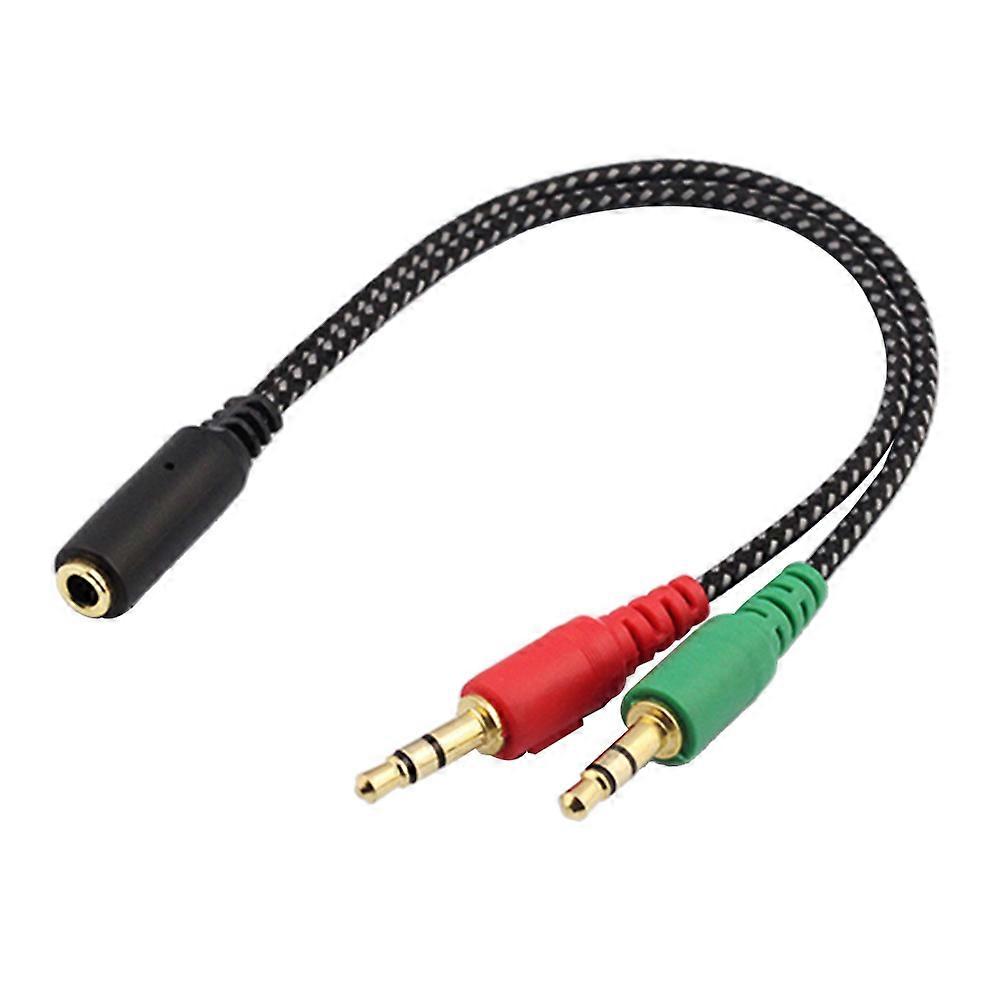 Pc Headset Adapter Cable for Computer Use 3Pcs Female to 2 Male Splitter
