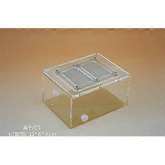 Ameisenfutterboxen, 12er-Pack, 9 cm, transparente Acryl-Futterbox mit ausbruchsicherem Netzdeckel