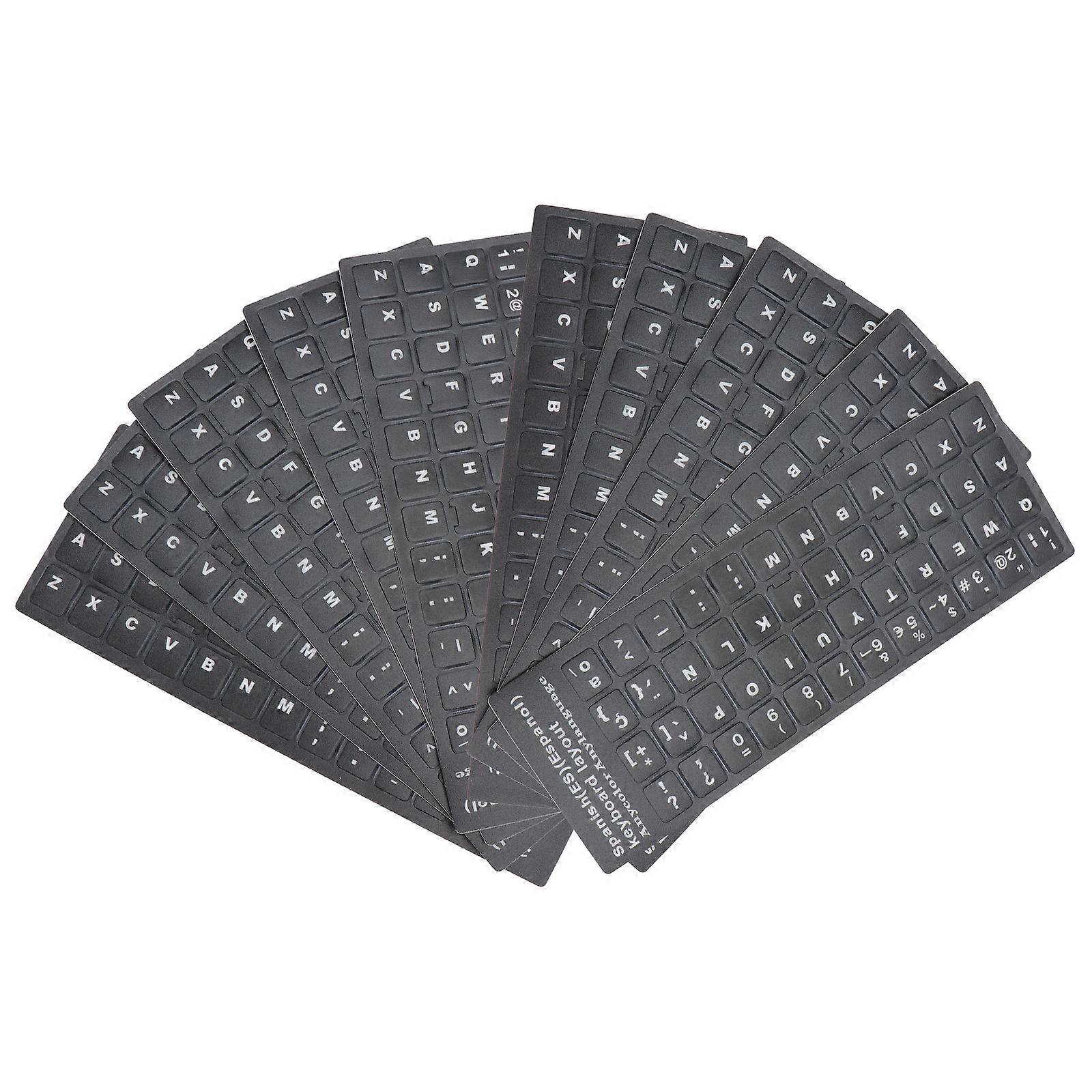 10Pcs Universal Foreign Language Keyboard Stickers Keyboard Protector PC Layout