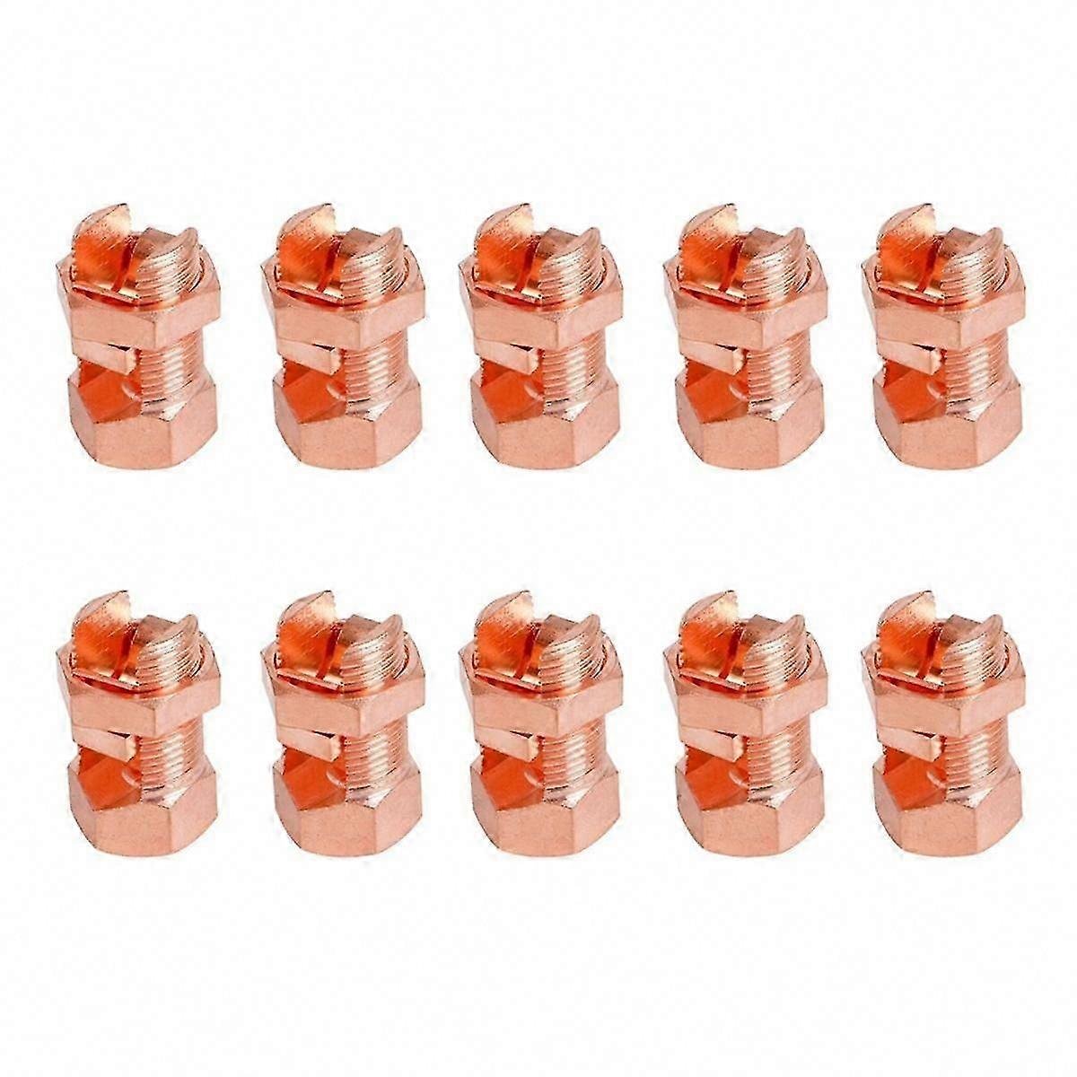 10Pcs Grounding Split Bolt Connectors for Complete Earth Connection