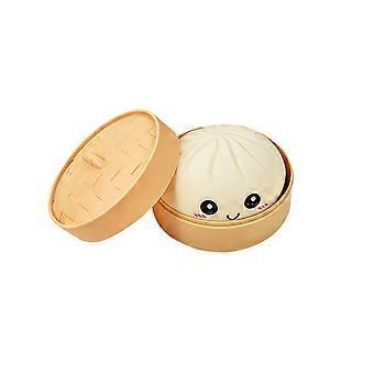 Amz Beige Steamed Stuffed Bun Pinch Music Carry Soft Non-Stick Hand Squeeze Rebound Fun Decompression Simulation Food Toy