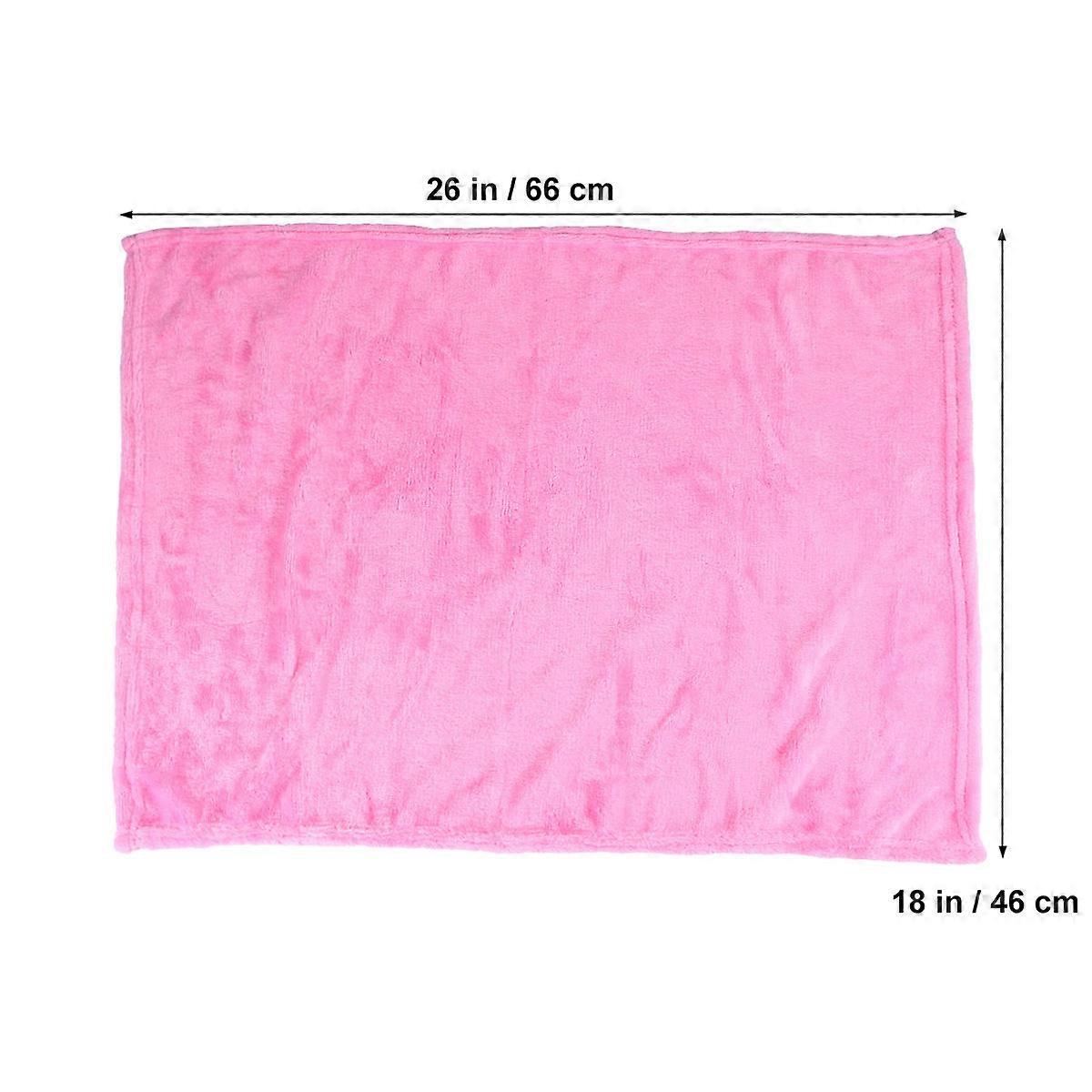 Solid Color Pet Blanket for Warming 3Pcs Pink Flannel Pet Bedding