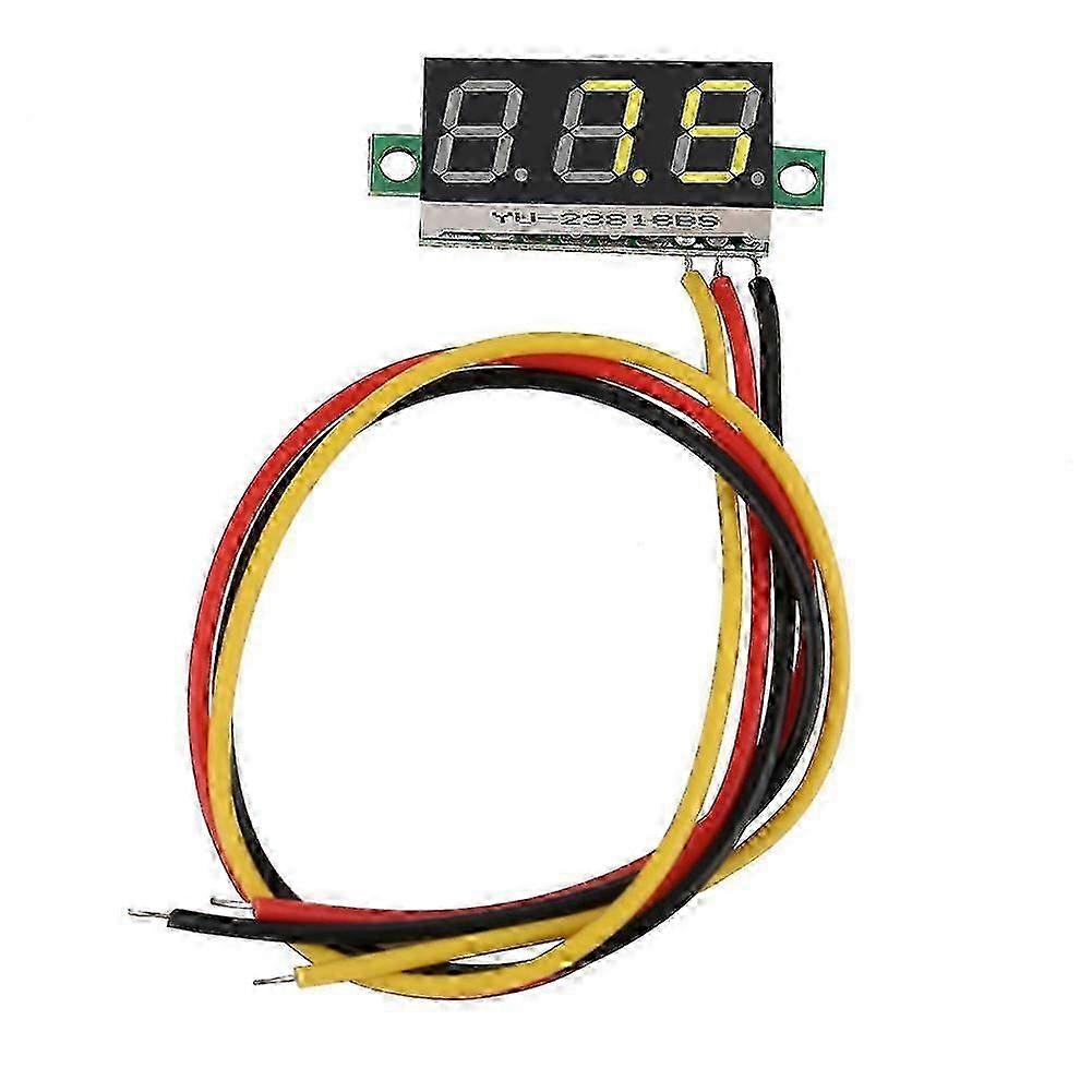 1pc Digital 0.28LED Display Voltmeter DC Current Meter Panel 0~100V (Yellow)