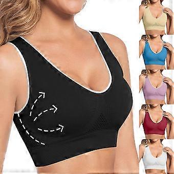 Reggiseno sportivo, reggiseni da donna senza ferretto, reggiseno yoga in rete taglie forti, senza ferretto, sottile, a copertura totale, traspirante, leggero, per allenamenti.