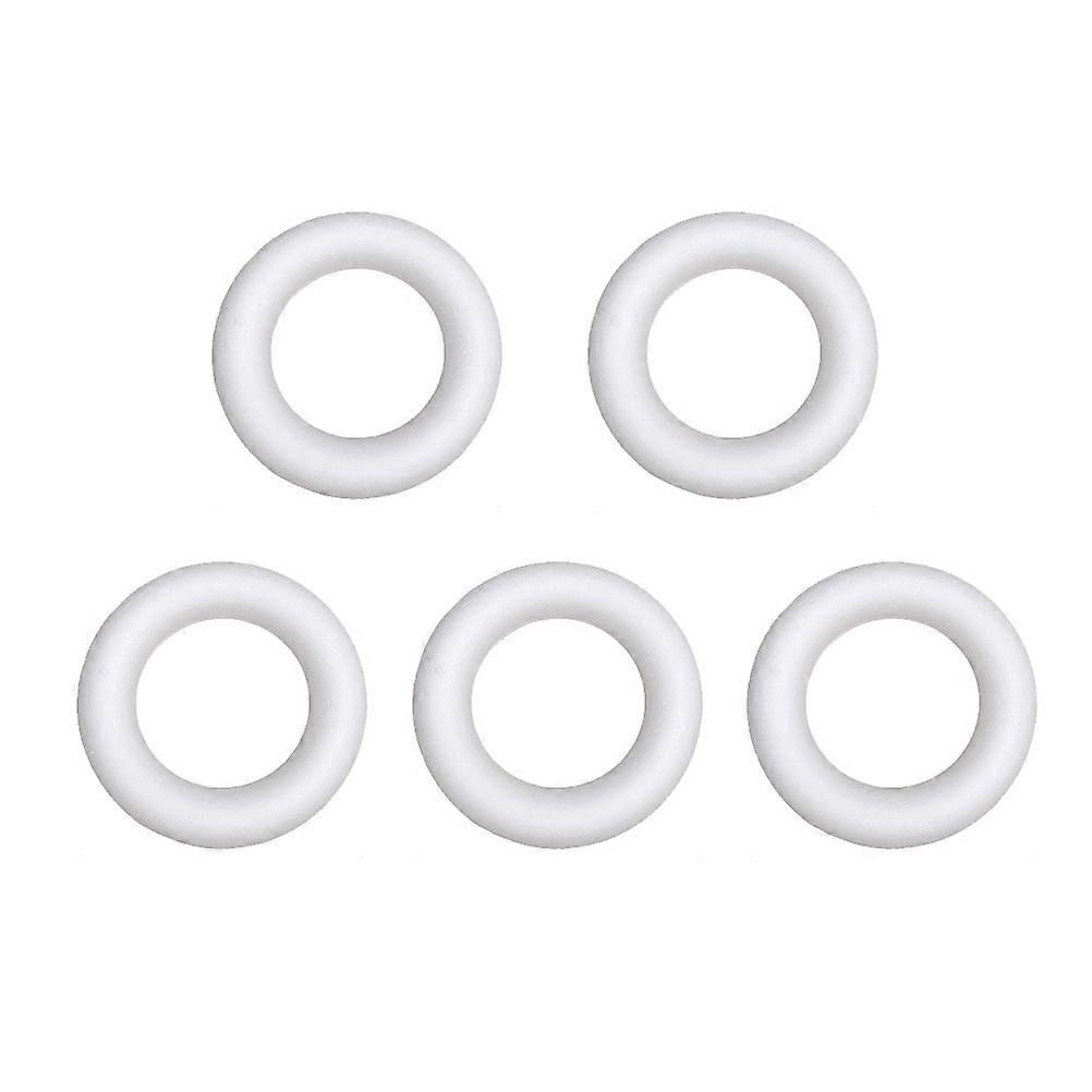 Solid Circular Ring Model Child DIY Accessory for 5Pcs White Set