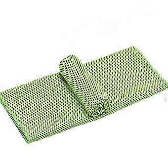 Toalha de resfriamento Yoga Toalha pescoço facial Toalha de resfriamento suave respirável fitness Toalha esportiva (verde brilhante) 30 * 80cm, 3 Pack