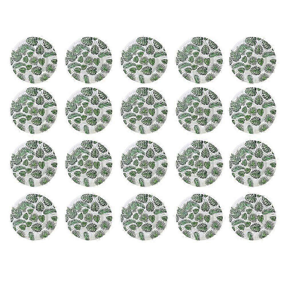 Tropical Plates Turtle Leaf Design for Storage 20Pcs