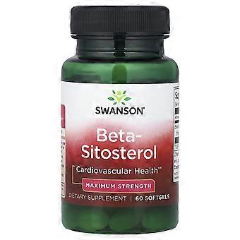 Swanson, Beta-Sitosterol, Maximum Strength, 60 Softgels (160 mg per Softgel), 2-Pack