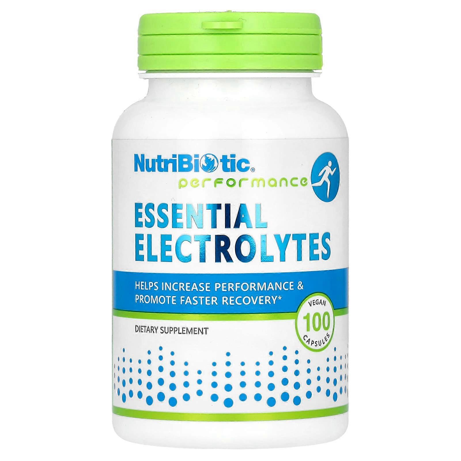 NutriBiotic, Performance, Essential Electrolytes, 100 Vegan Capsules, 2-Pack