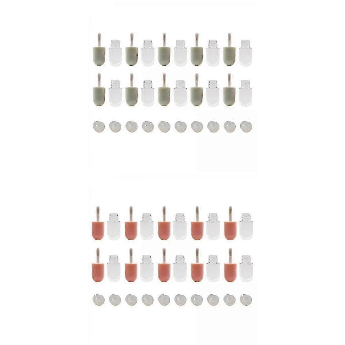 20 Pieces Lip Gloss Container with Sample Insert Caps