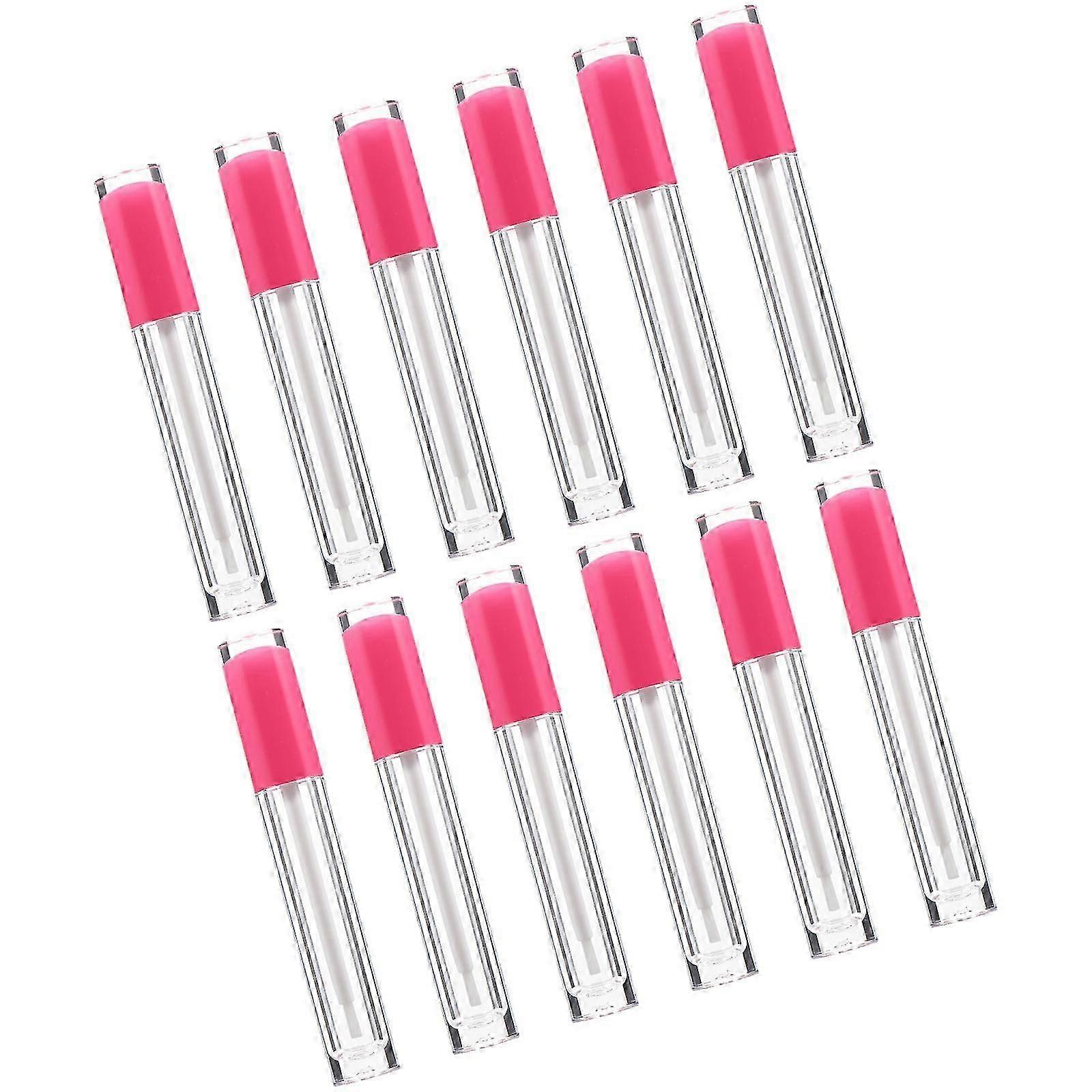 12Pcs Empty Lip Gloss Tubes Plastic Containers with Rubber Stoppers