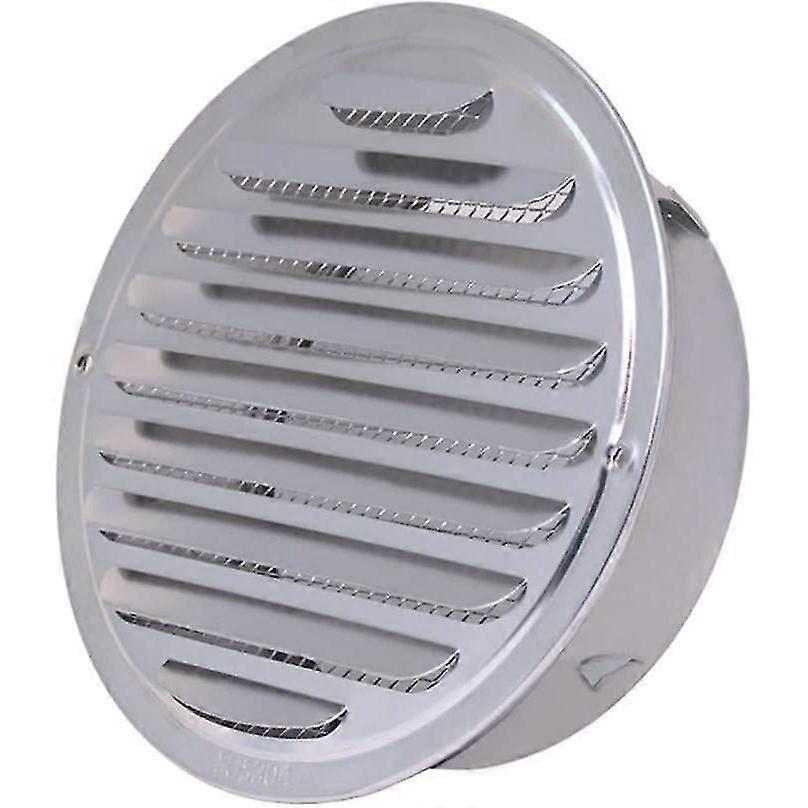 Ventilasjonsgitter, rustfritt stål, 160 mm, sølv