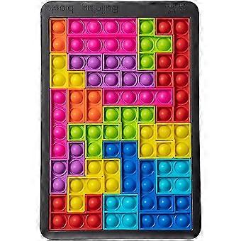 Gookit Push Bubble Sensory Fidget Toys,tetris Jigsaw Puzzle Toys Pop Push It, Needs Stress Relief Squeeze Toys For Kids Adult