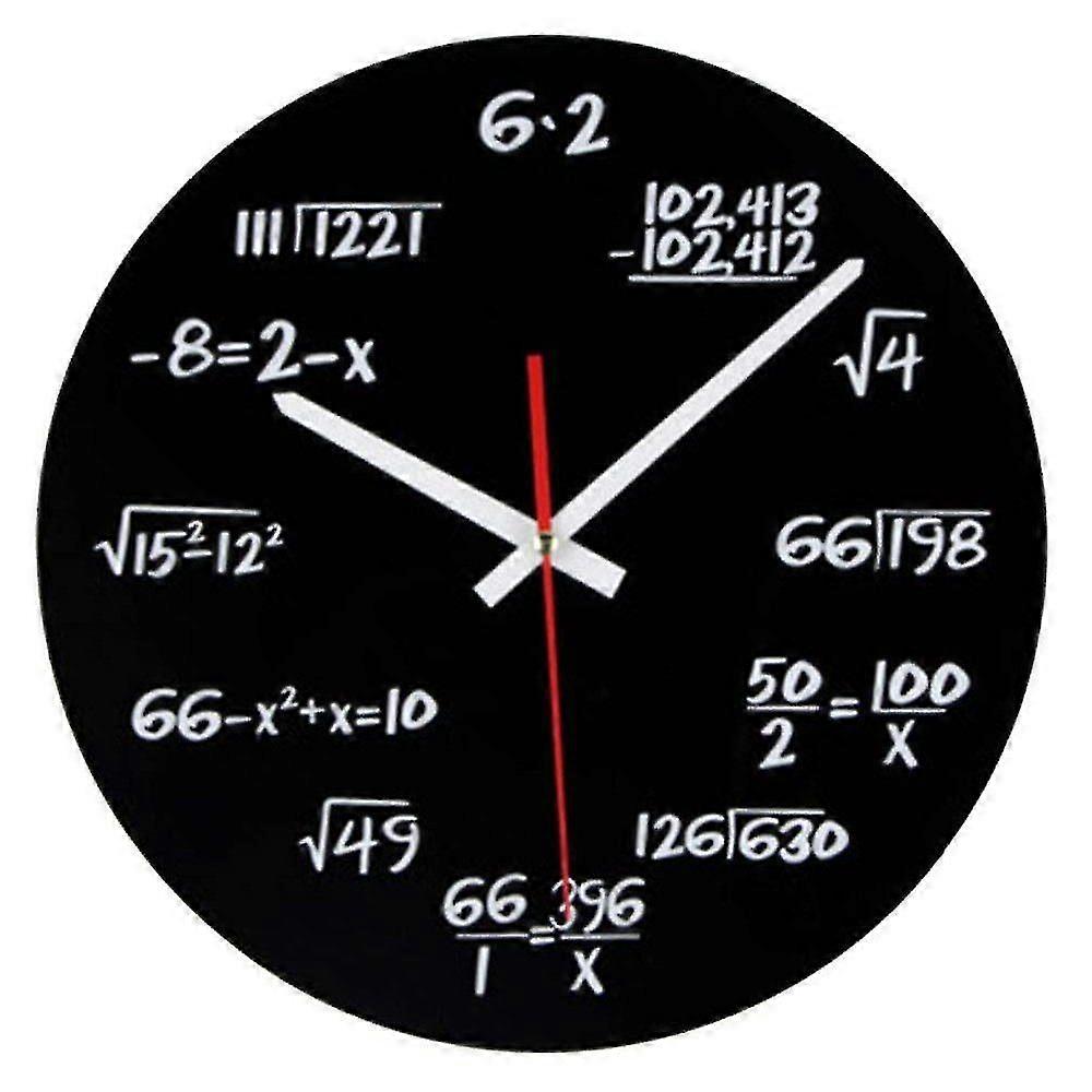 Math Wall Clock, Novelty Timelike Unique Wall Clock, Mathematical Formula Clock, Simple Mathematical Equation