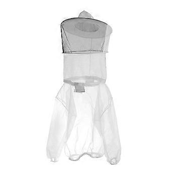 Hat Mesh Veil Smock Birøkter Biavl Anti-Bee Halv Kropp Beskyttende Klær Qinhai