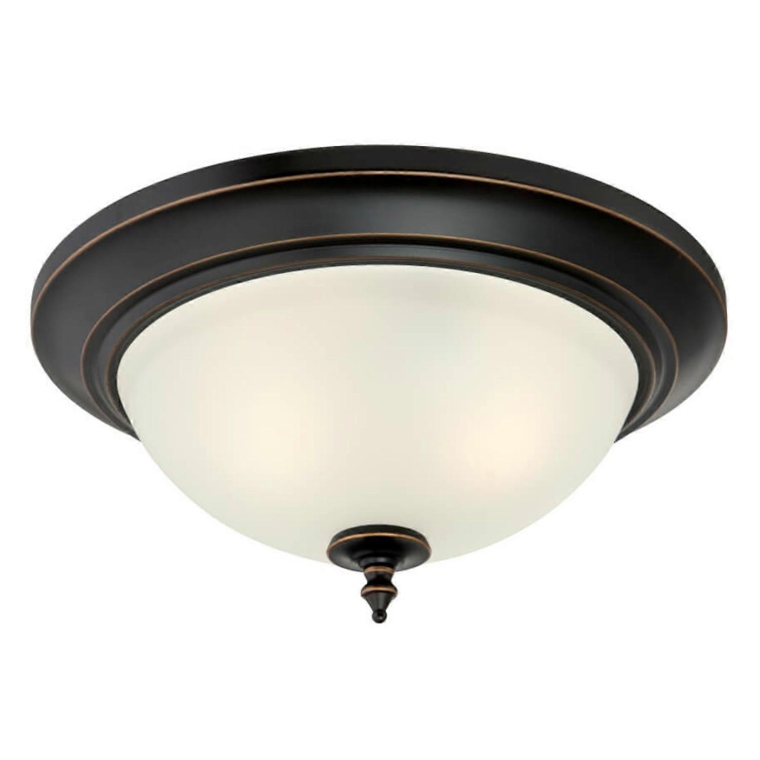 Two-Light Flush Mount Ceiling Light Harwell Bronze