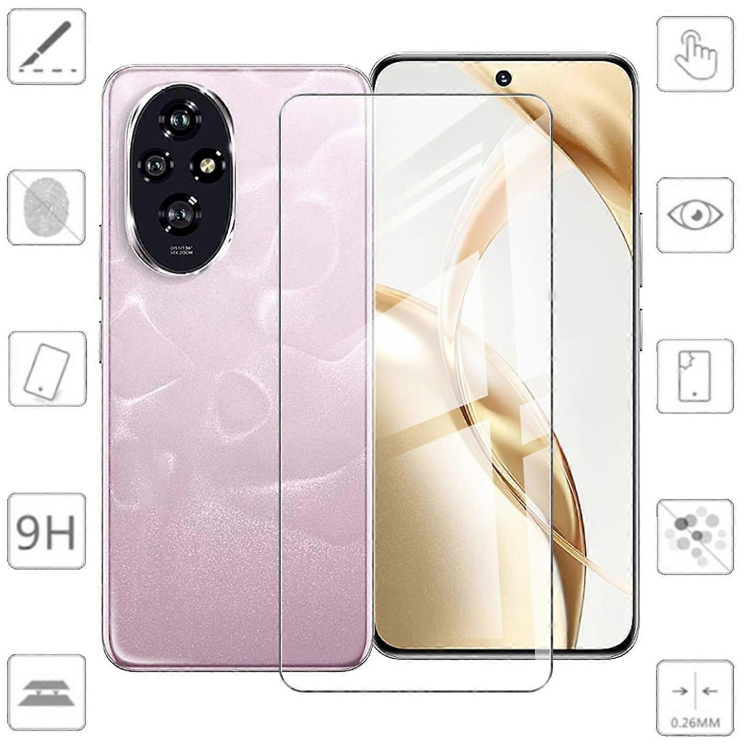 For Honor 200 2x 4D Display Full LCD Curved H9 Tempered Glass Film Protector Accessory