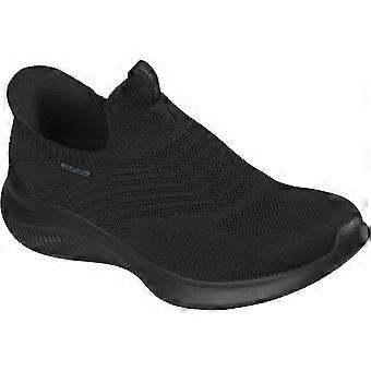 Skechers Ultra Flex 4.0 Pure Dream Textile Women's Black Knit/Trim Trainers