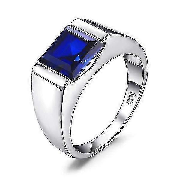 Classic Gemstone Alloy Statement Ring For Men