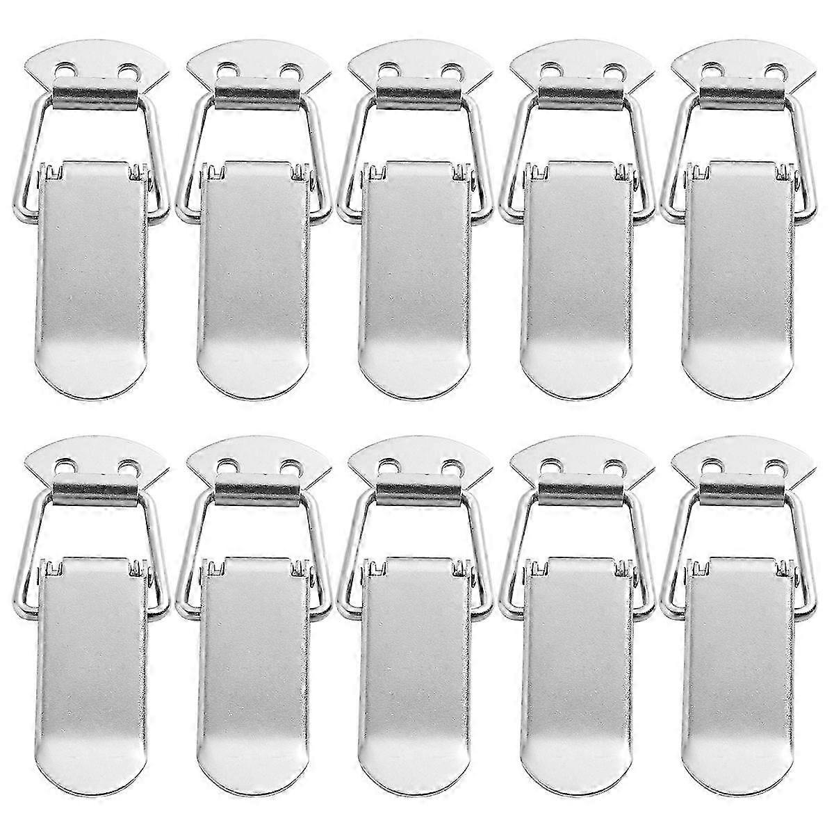 10Pcs Durable Stainless Spring Loaded Toggle Latch Catch Clamp Clip compatible with Case Box