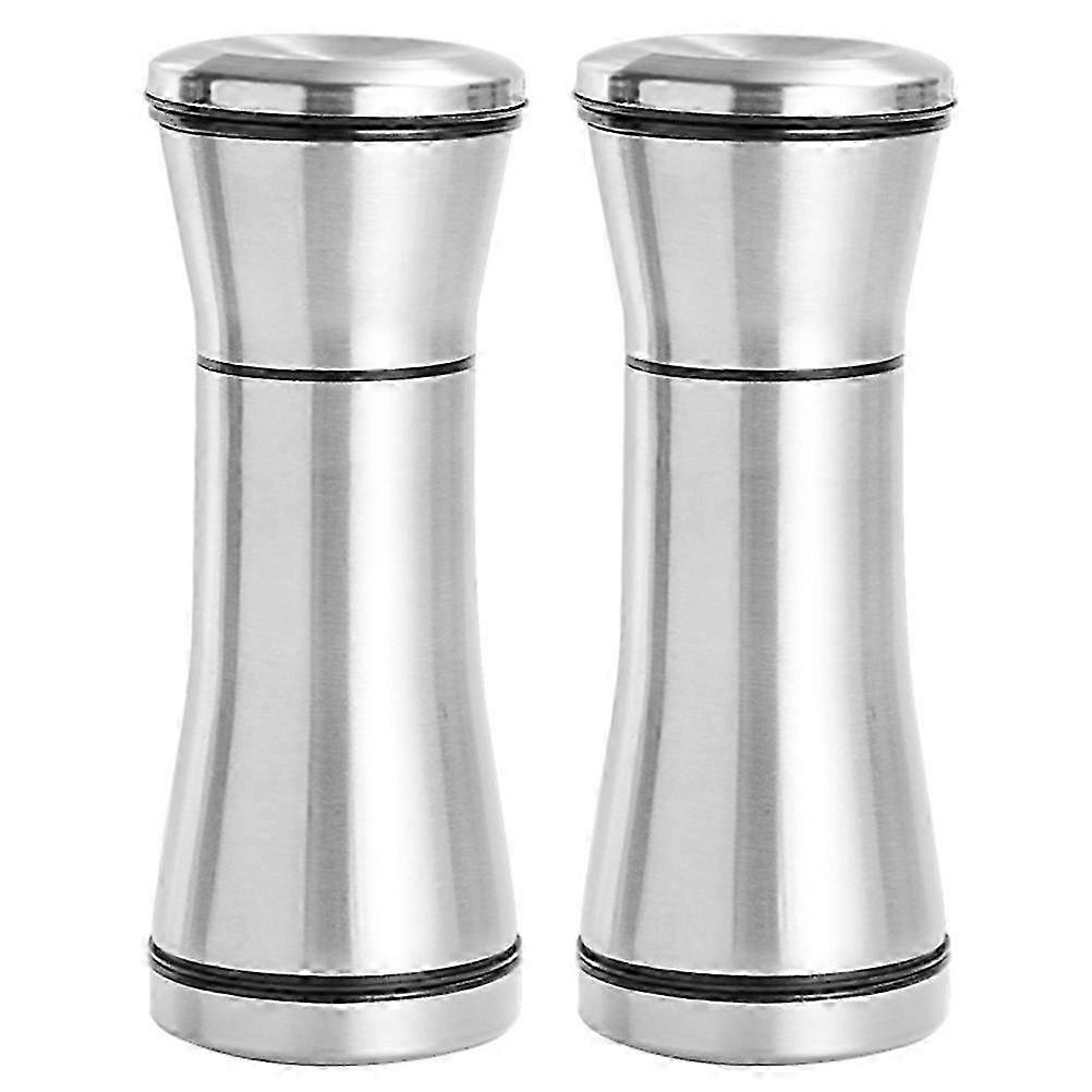 Refillable Pepper Grinder Cylindrical Ergonomic Design Home Use Kitchen 2Pcs