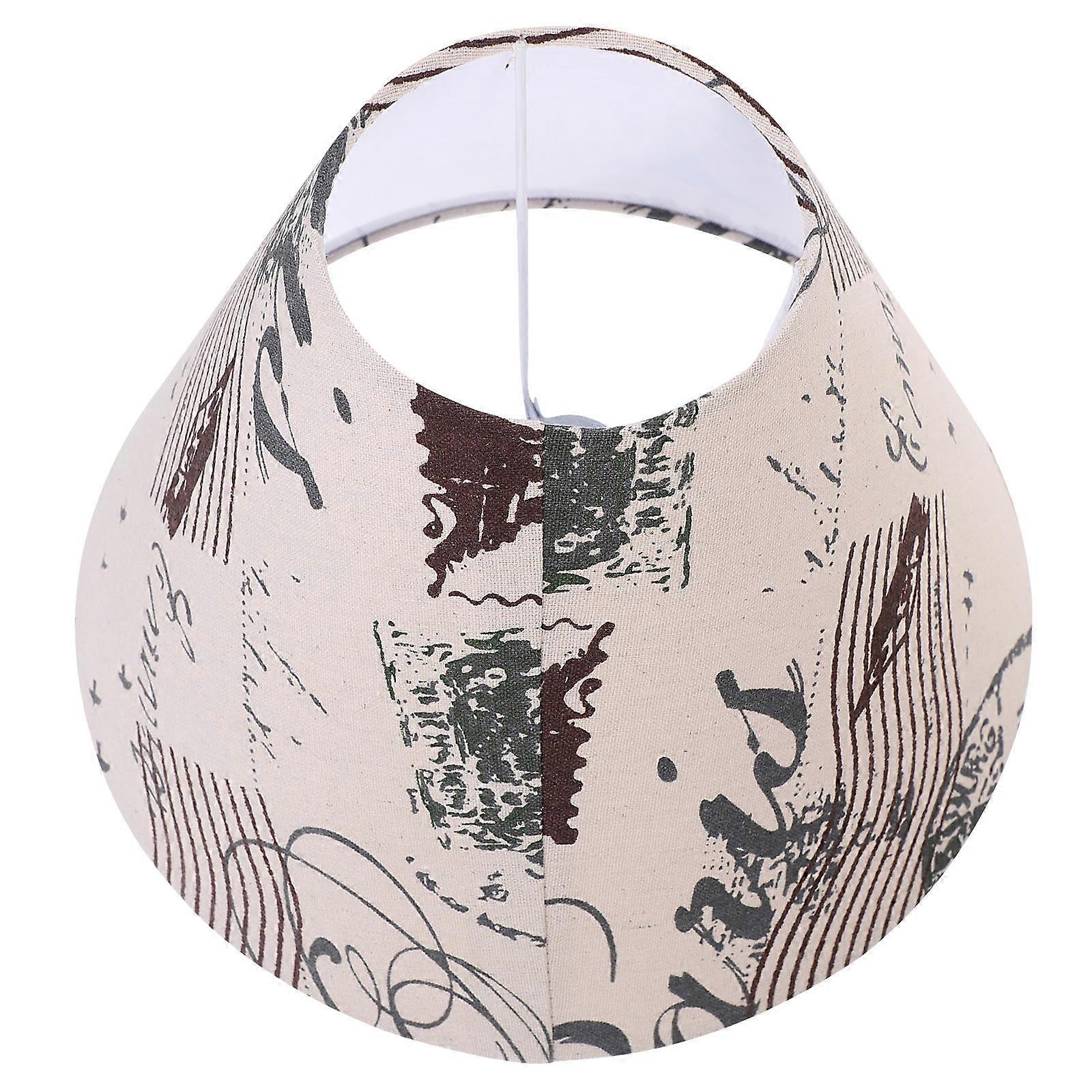 1Pc Printed Lampshade Decorative Light Cover for Ceiling Lamp Table Light Ivory Random Pattern