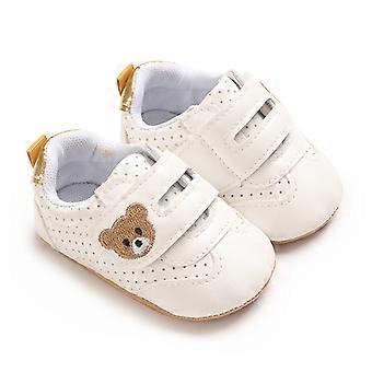 Baby-Sneaker mit Bärenstickerei für Jungen und Mädchen, Lauflernschuhe mit weicher Sohle, atmungsaktiv, 0-18 Monate