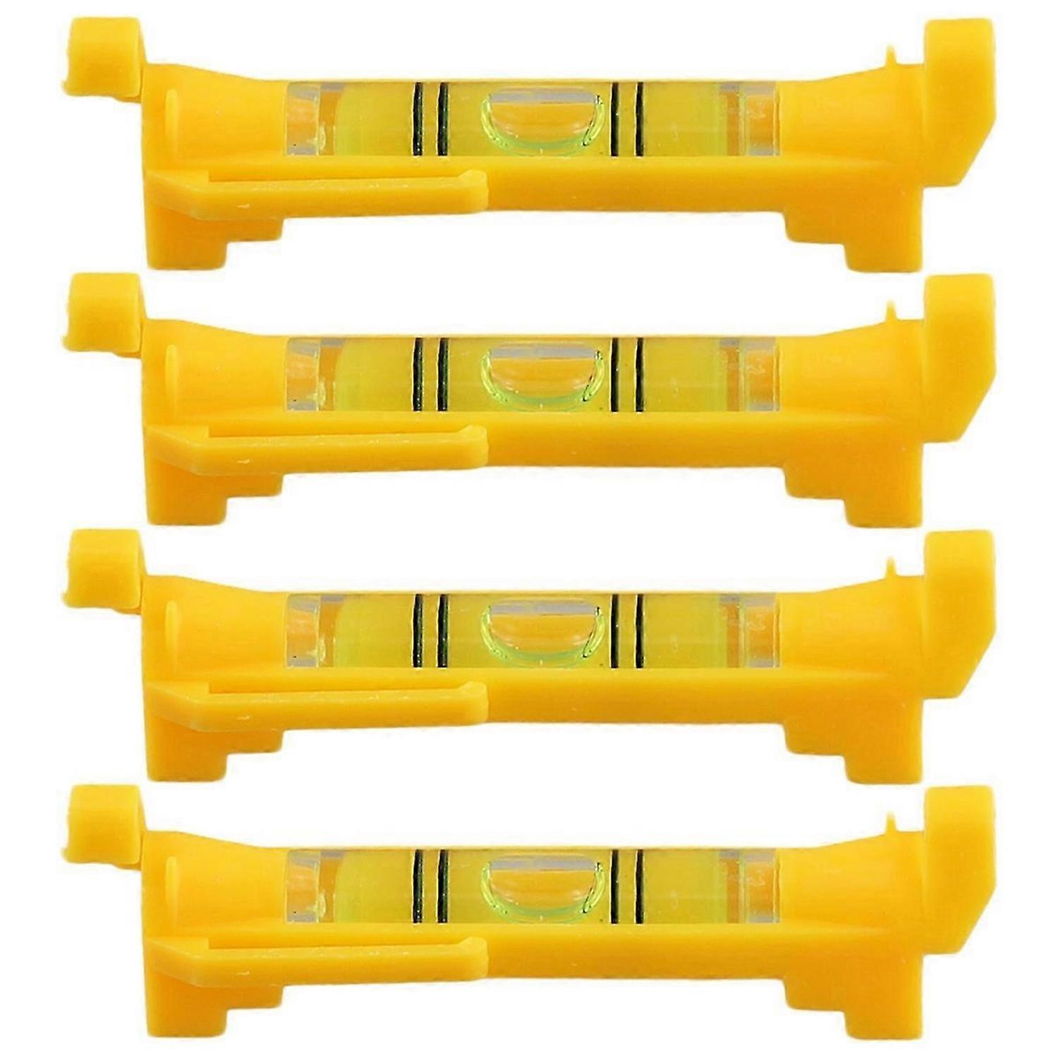 4Pcs String Level Hanging Line Bubble Levels (Yellow)