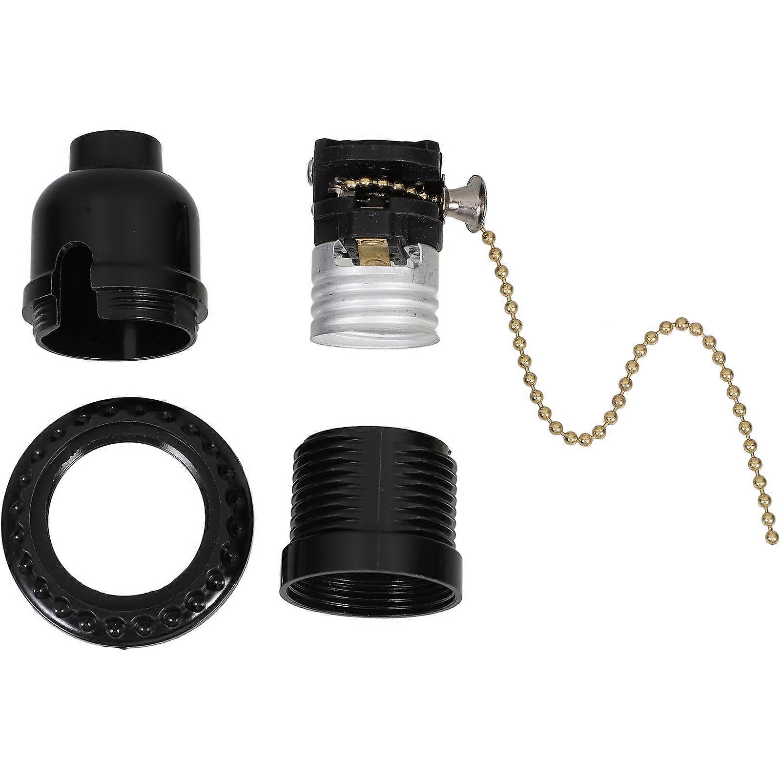 Ceiling Light Lamp Holder Lamp Base with Pull Chain Replacement E27 Socket Lamp Holder  Pull Chain Light Fixture Ceiling Light Socket Replacement