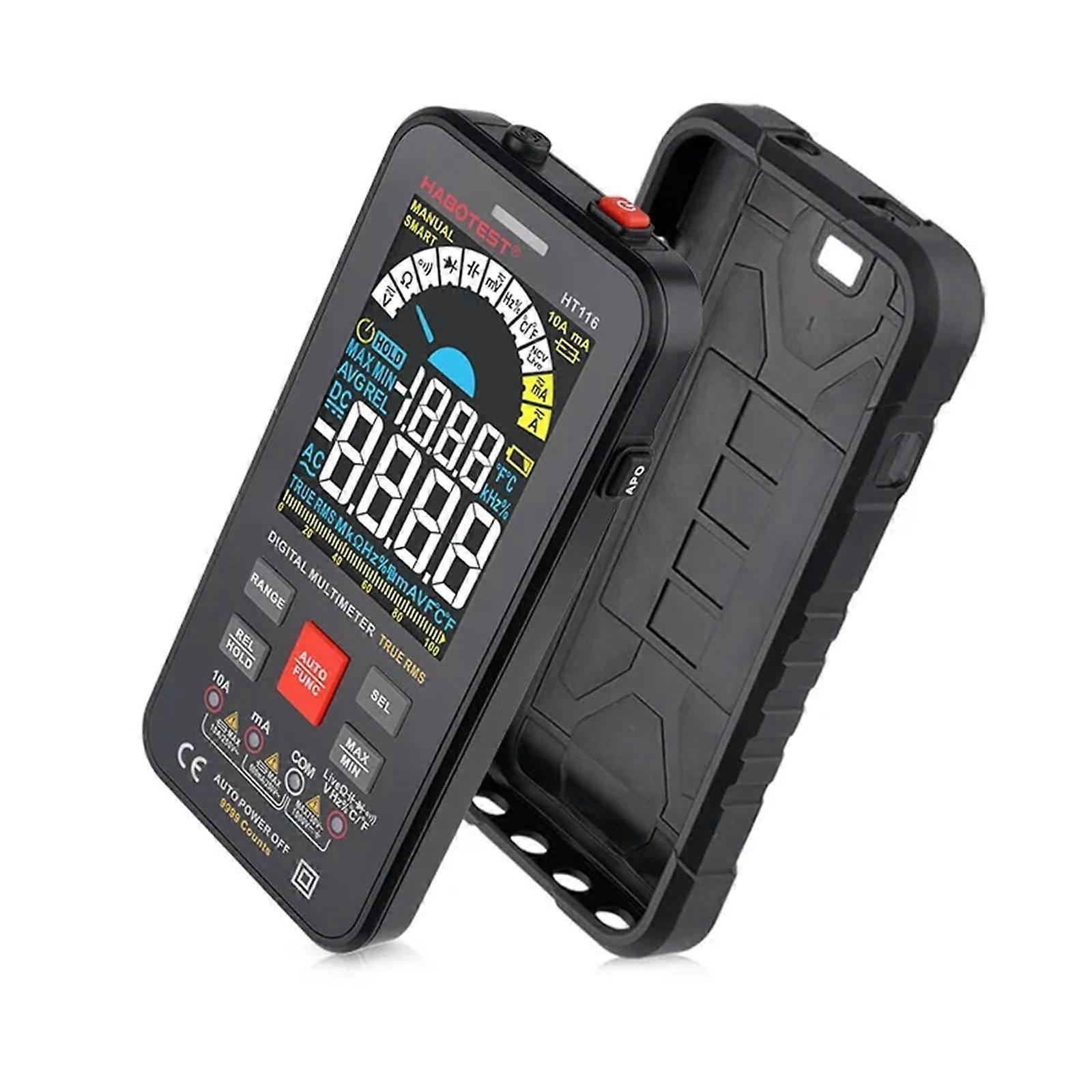 HT116 True RMS Digital Multimeter with Smart Auto Range NCV Capacitance and  Precision