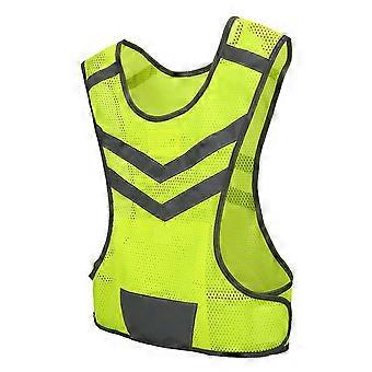 Ademend, reflecterend veiligheidsvest voor heren, ideaal voor hardlopen en wandelen in het donker.