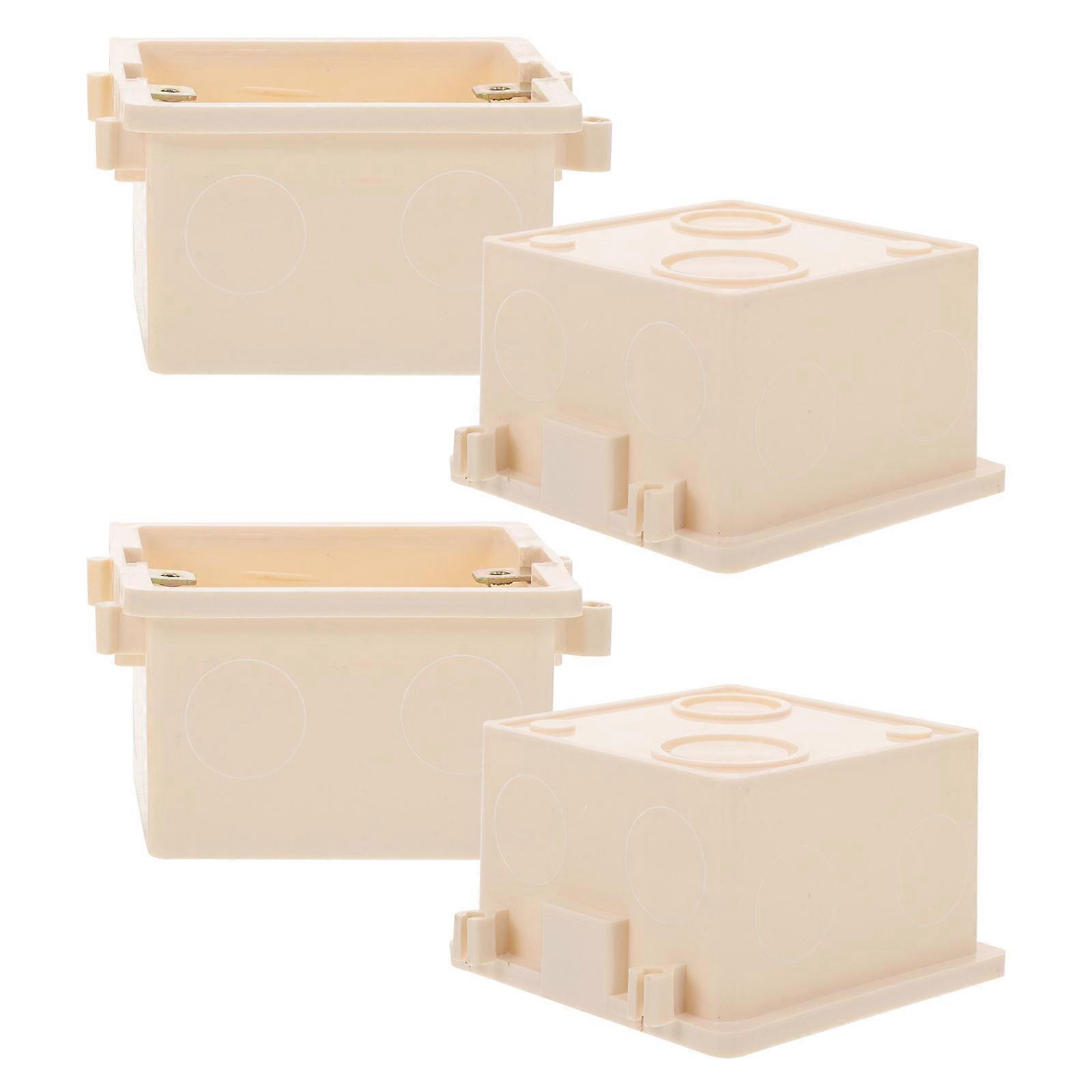 4Pcs Inflaming Retarding Socket Boxes 86 Type for Cable Management Purposes