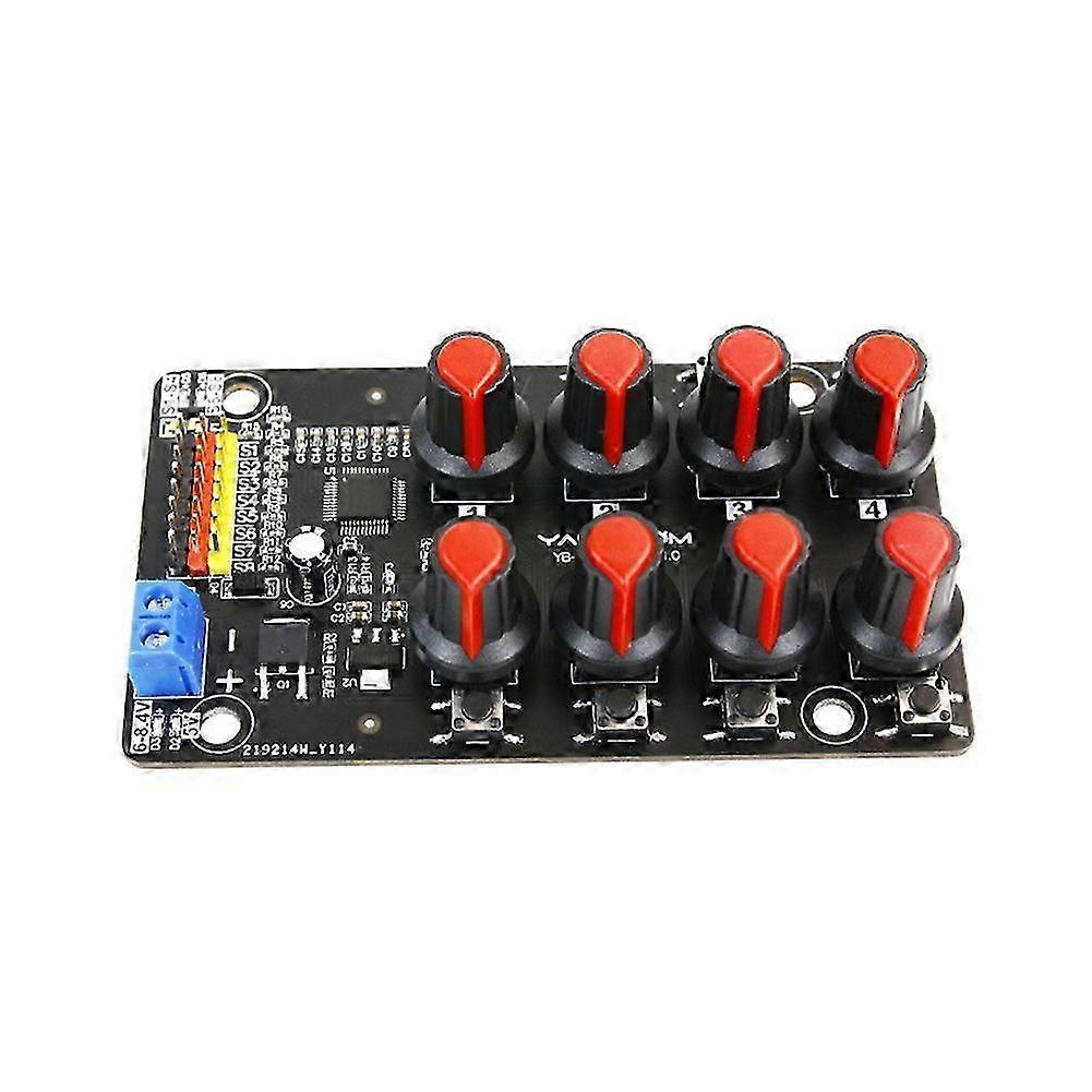 Eight-Way Servo Controller Robot Arm Test Board Driver Knob 8-Way Pwm Development Industrial Control Debugging Board