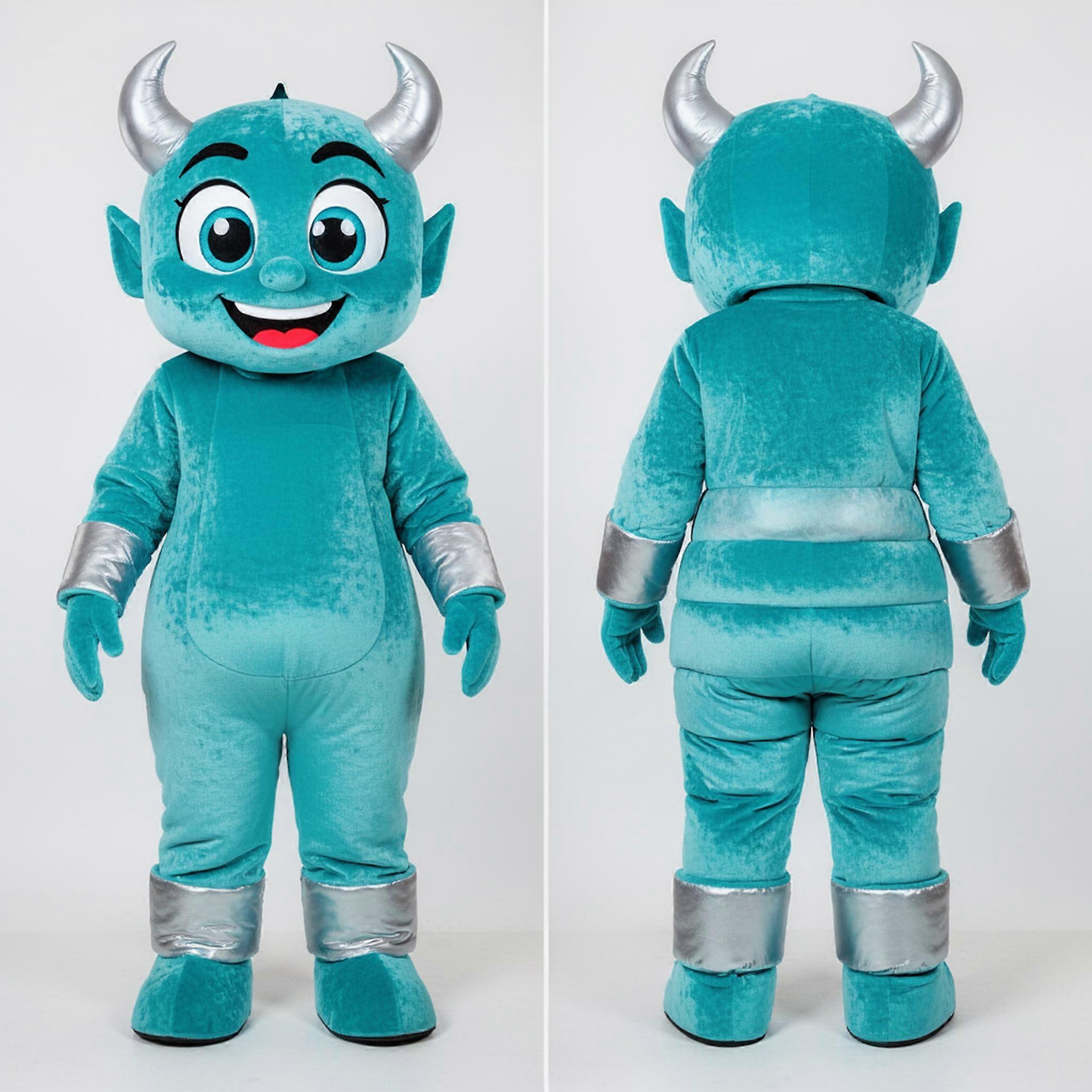 MASTICOT Turquoise Velvety Demon Mascot