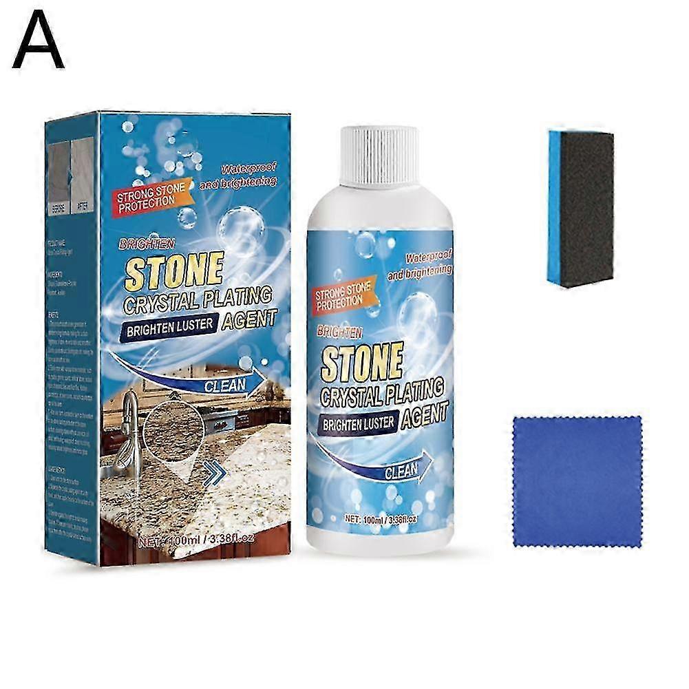 Stone Crystal Plating Agent Stonework Polishing &Coating, Marble Cleaner 3.38oz