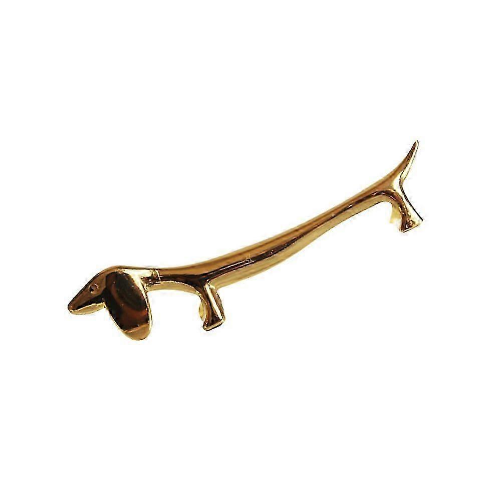 Support pour baguettes en forme de chien, doré