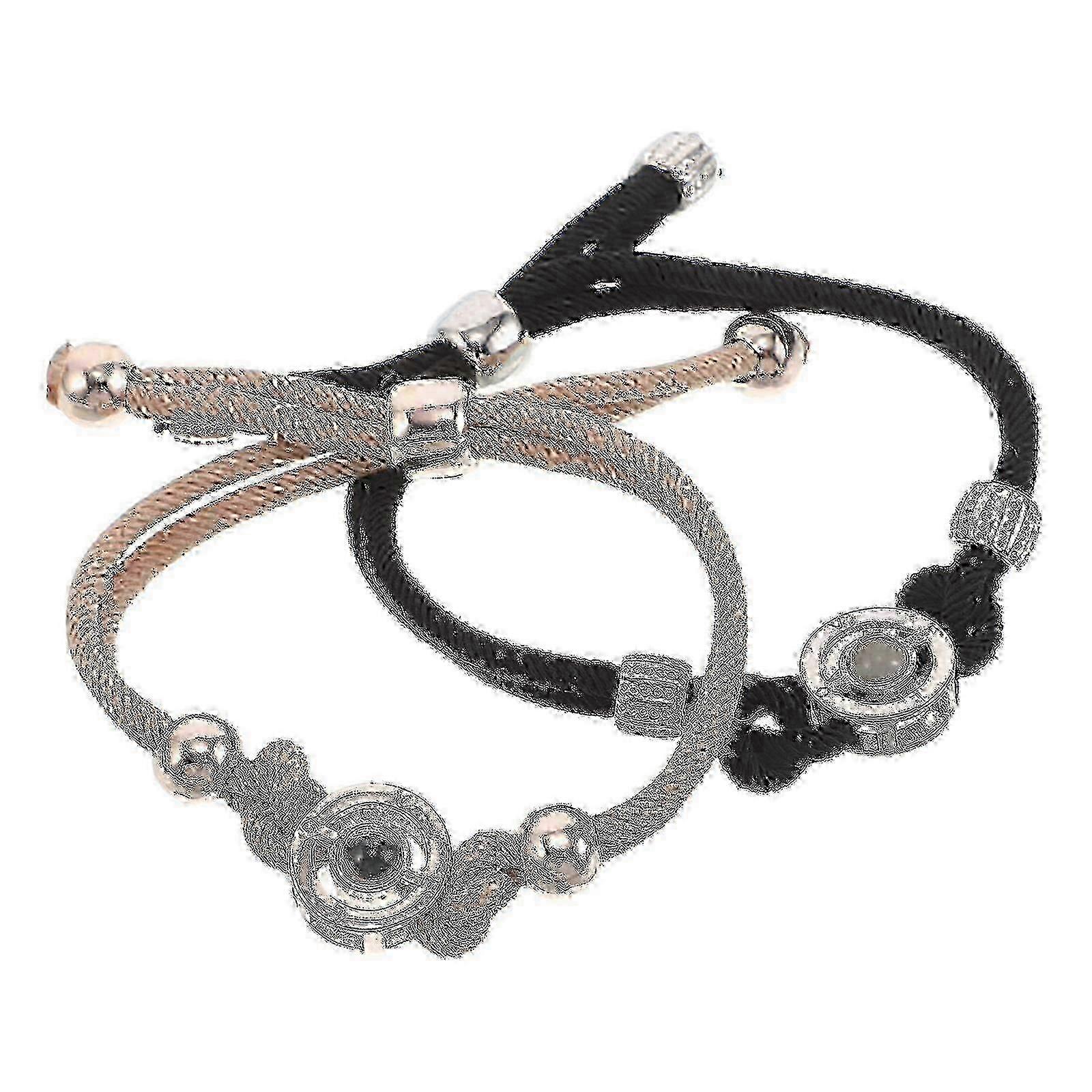 Couples Long Distance Touch Vibration Bracelets - 2-Piece Smart Remote Pairing Set