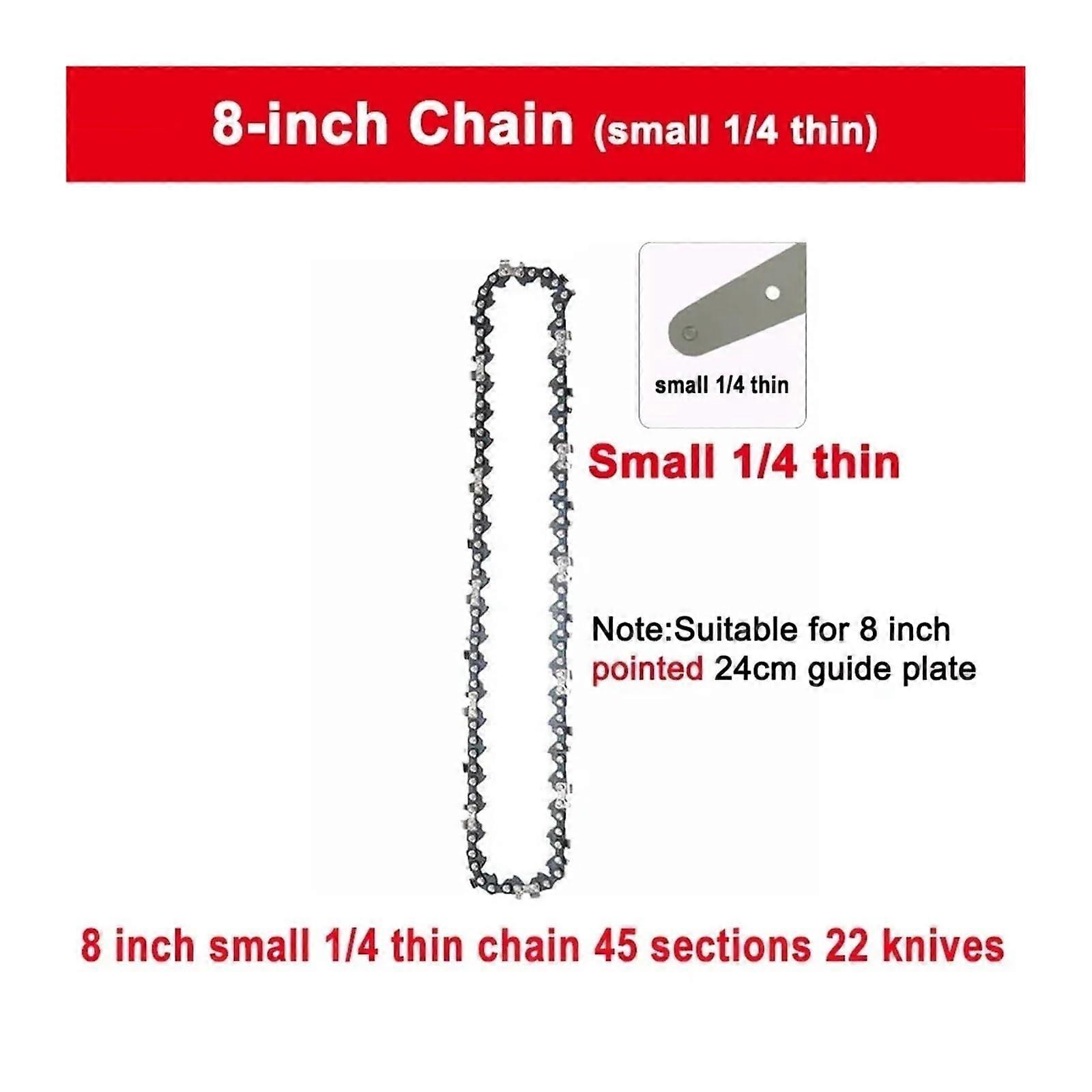 8 Inch Mini Electric Chainsaw Chain Replacement Accessory, Lightweight Easy Handling