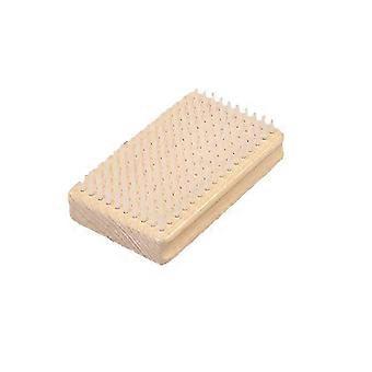 Skiwaxborstel met houten handvat en nylon handvat