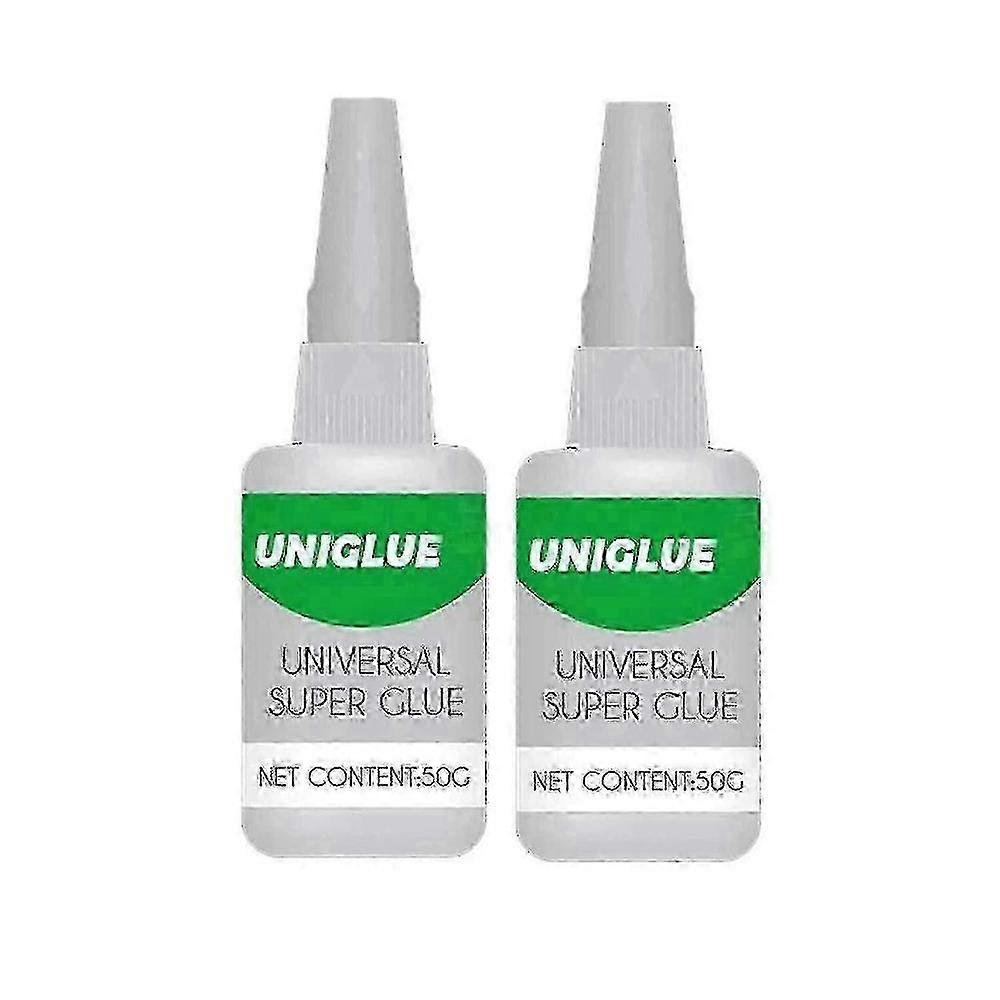 2-Pack Universal Super Glue, 50g Each, Fast Curing for Multiple Surfaces
