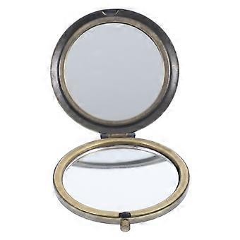 Coffee Vintage Mirror Portable Folding Mirror for Makeup