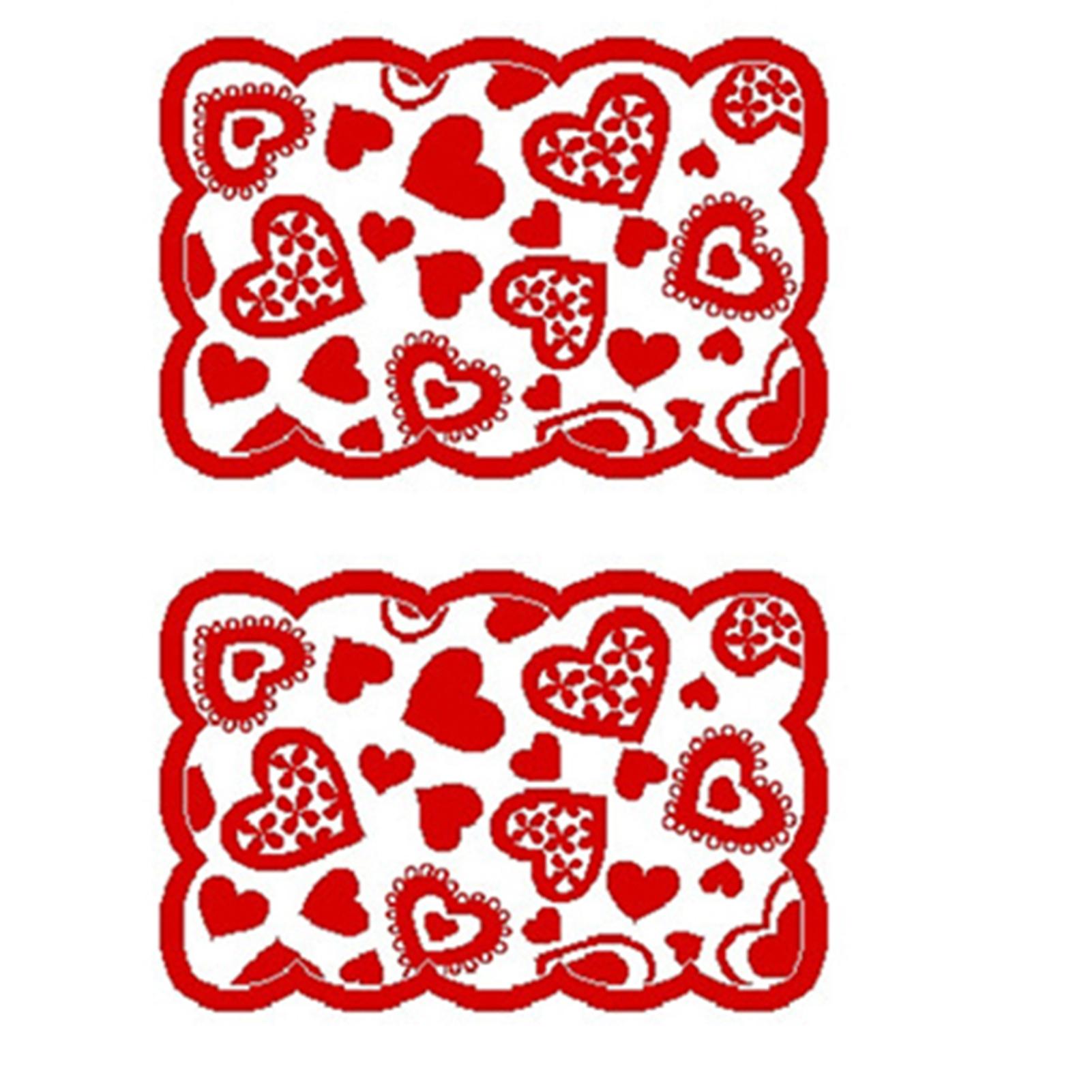 Love Heart Table Runner & Table Mat Knitted Rectangular Table Mat For Home Office Kitchen Dining Table Decorations