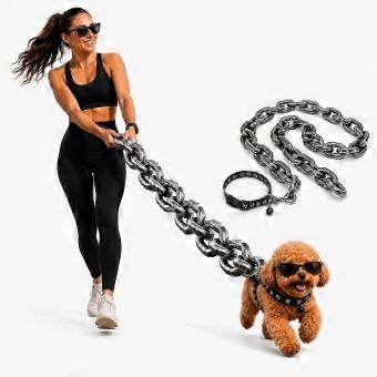 Iron Paw Chain Iron Paw Dog Chain,59.1/78.7in Lightweight Plastic Big Giant Chain Dog Leash For Small Dog,Funny Oversized Faux Metal Links_yzae