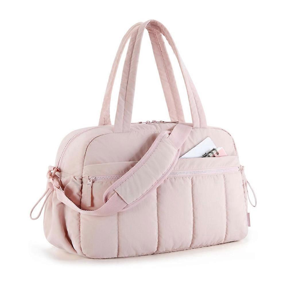 Pink Nylon Gym Duffel Bag