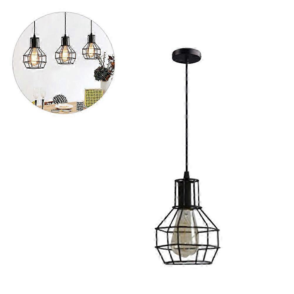 Compact Iron Chandelier Black