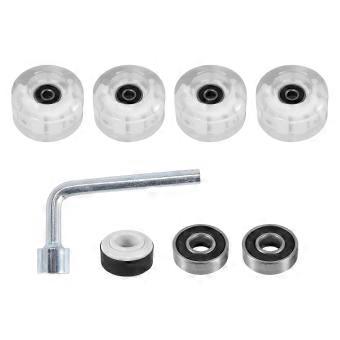 4Pcs Roller Skate Wheels Luminous Light Up, with Bearings Outdoor Roller Skate Wheels Flash,for Double Row Skating core