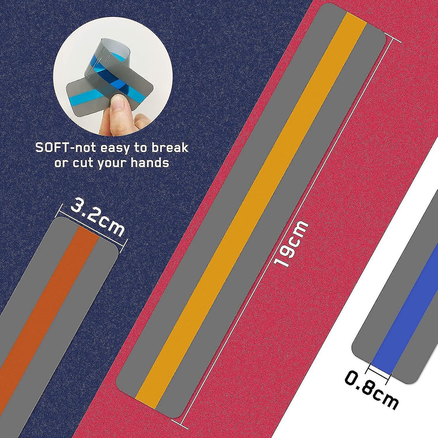 Wabjtam Dyslexia Guided Reading Ruler, Colored Highlight Reading Strips ...